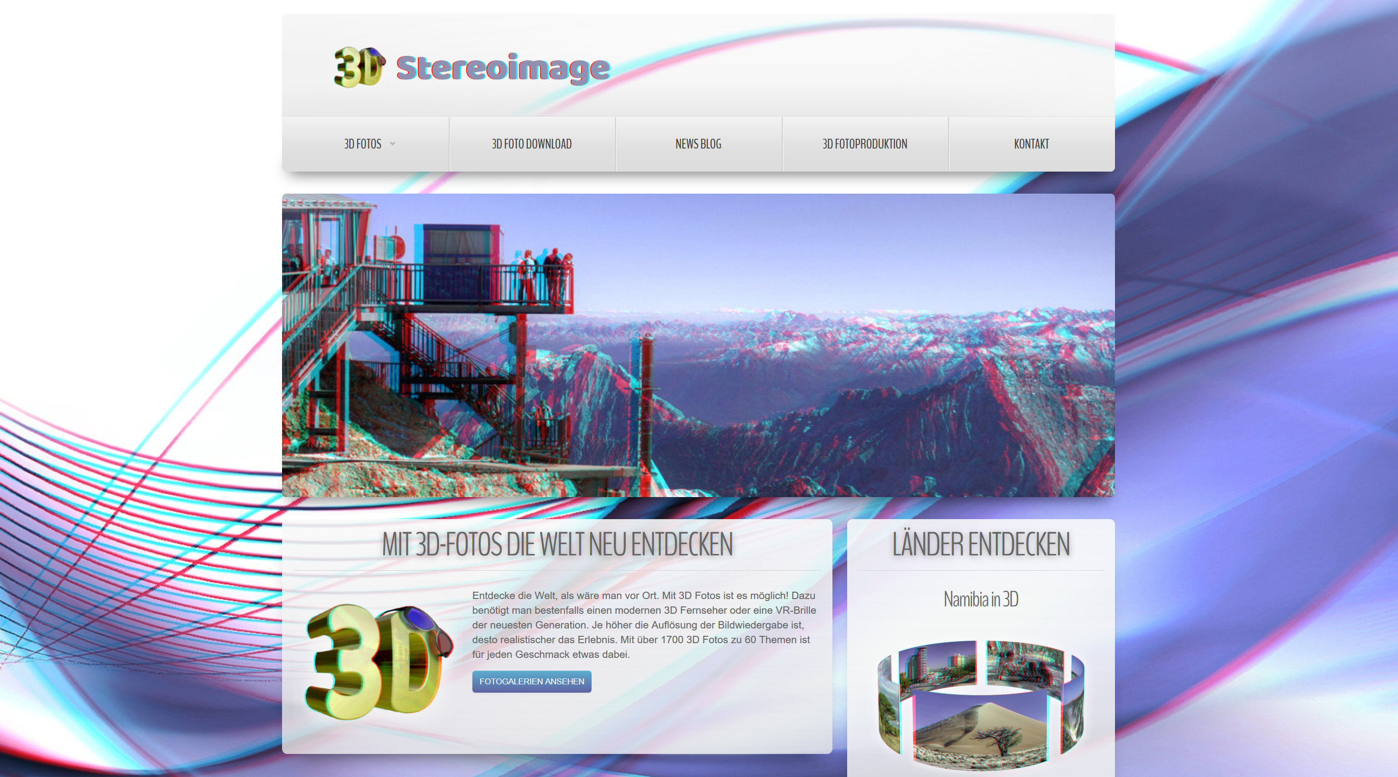 Anaglyph Webdesign Screenshot